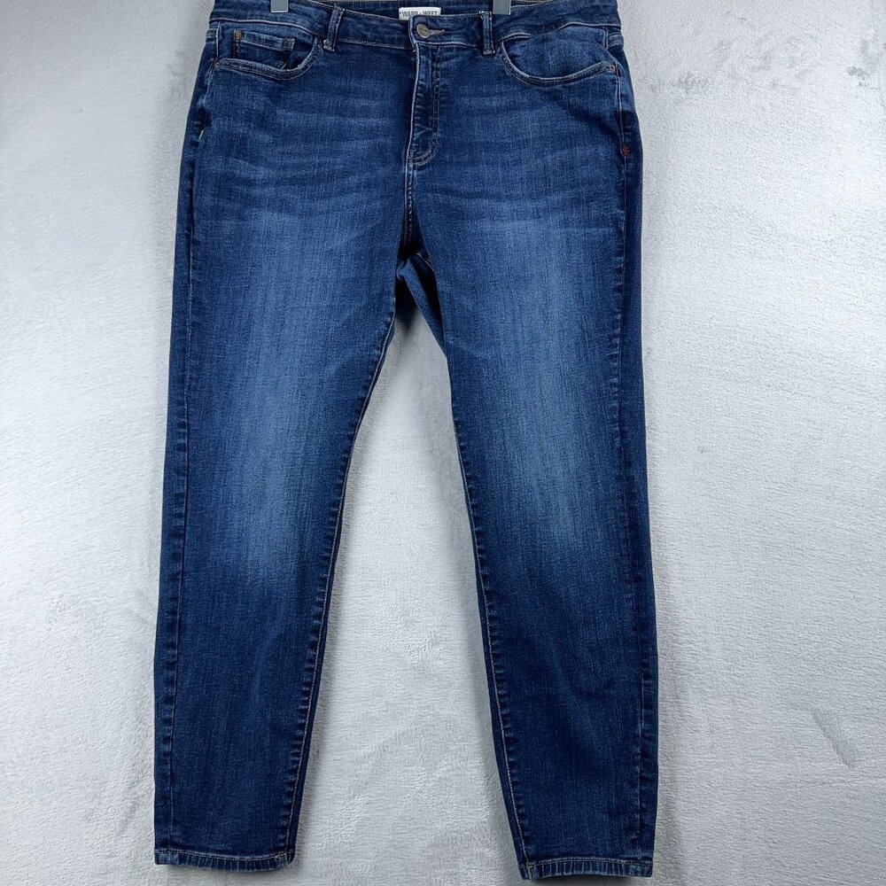 Warp + Weft Skinny Jeans JFK New York City High Rise Womens Blue Size 18X29